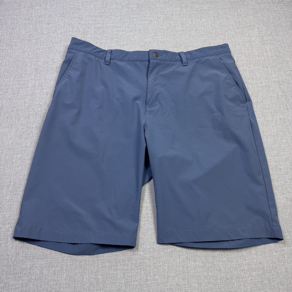 Adidas Golf Shorts Mens 38 Blue Microfiber 11 Inch Inseam Athletic Performance